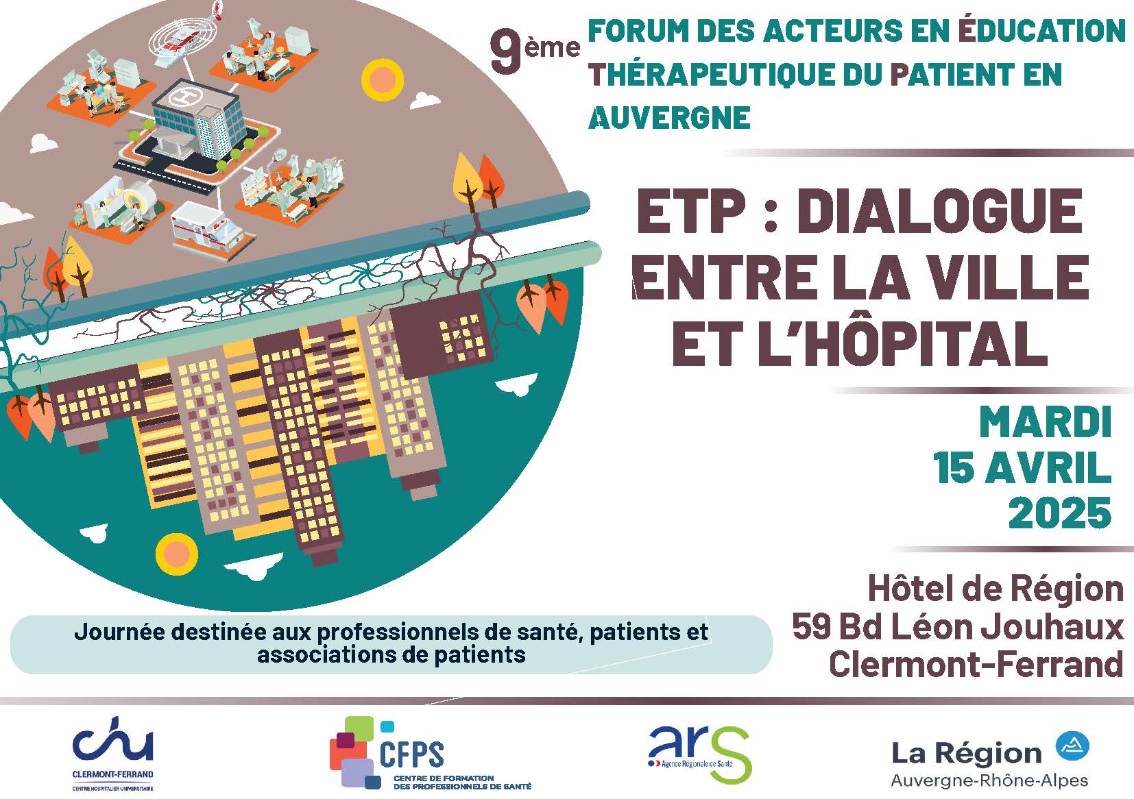 [SAVE THE DATE - 9ème Forum des acteurs en Education Thérapeutique du Patient en Auvergne]